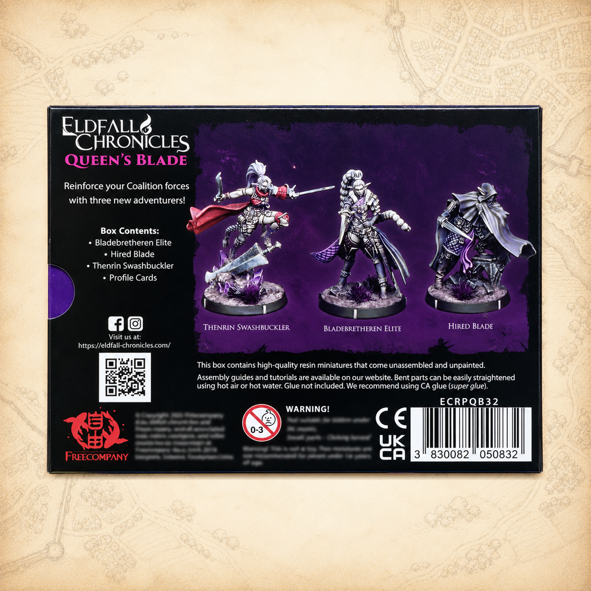 Eldfall Chronicles: Reinforcements Pack Queen's Blade, box back