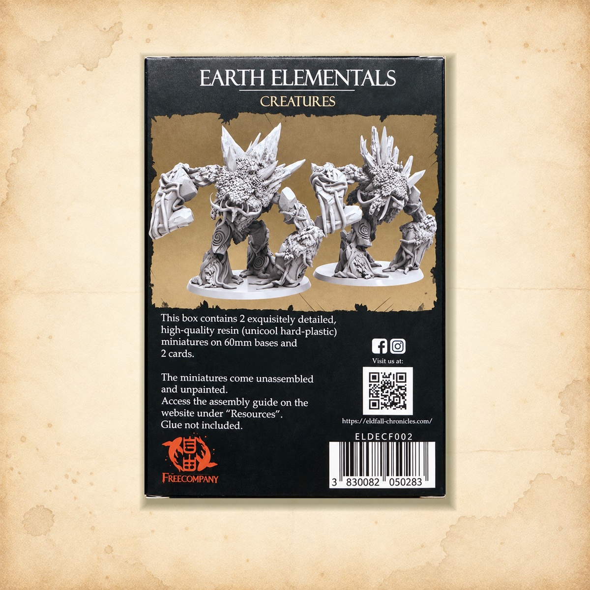 Eldfall Chronicles: Earth Elementals, box back