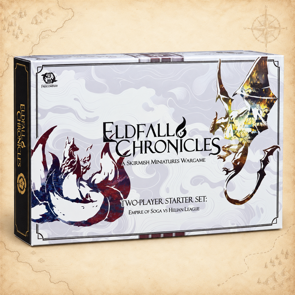 Eldfall Chronicles: Two-Player Starter Set Empire of Soga vs Helian League, box front