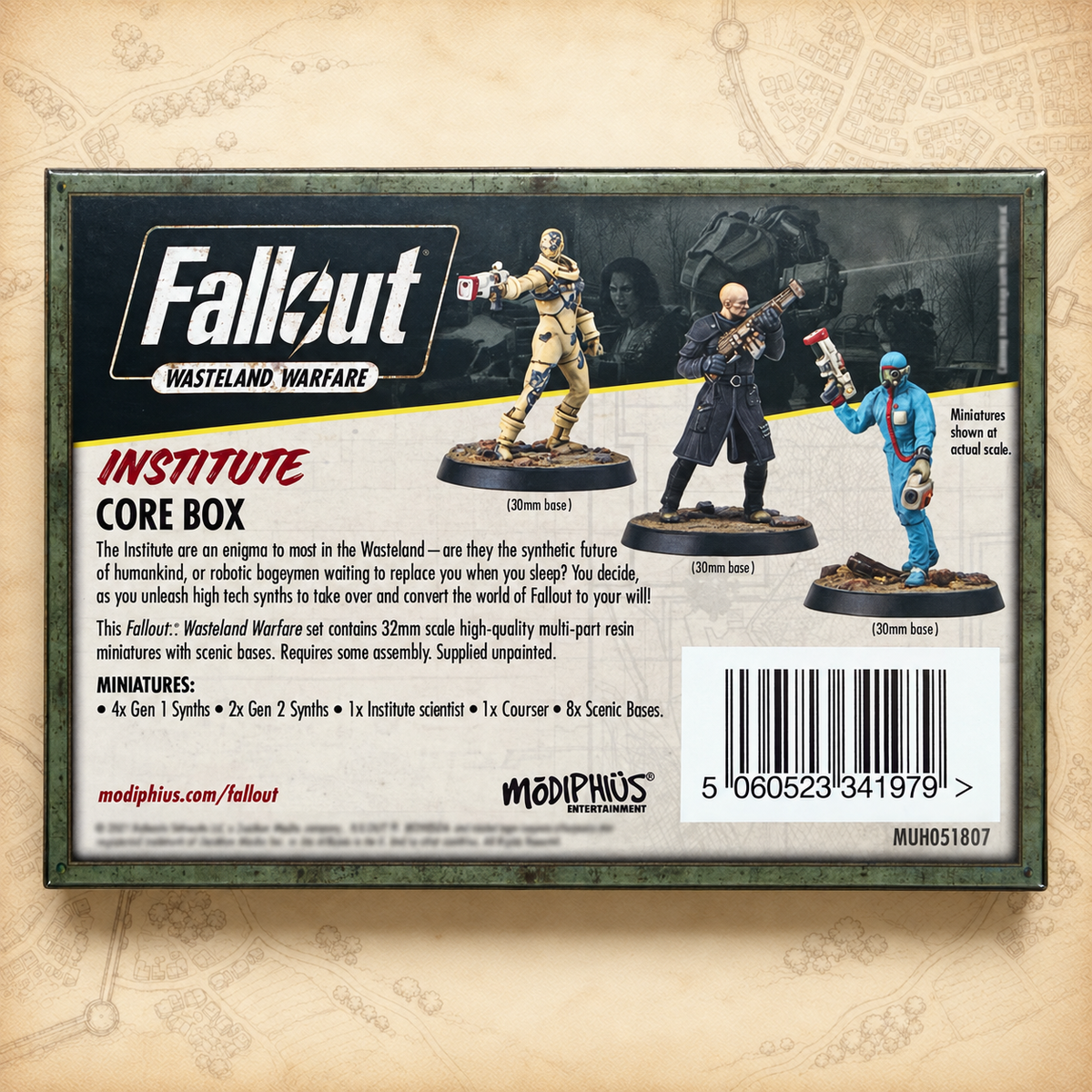Fallout: Wasteland Warfare | Institute Core Box, box back