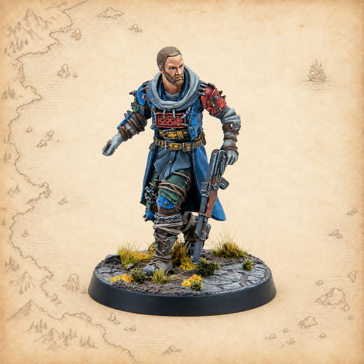 Fallout: Miniatures - Raiders - Crater Warlords, model