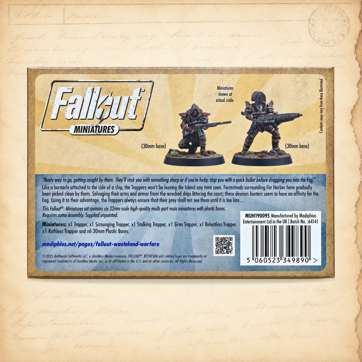 Fallout: Miniatures - Raiders - Trappers, box back