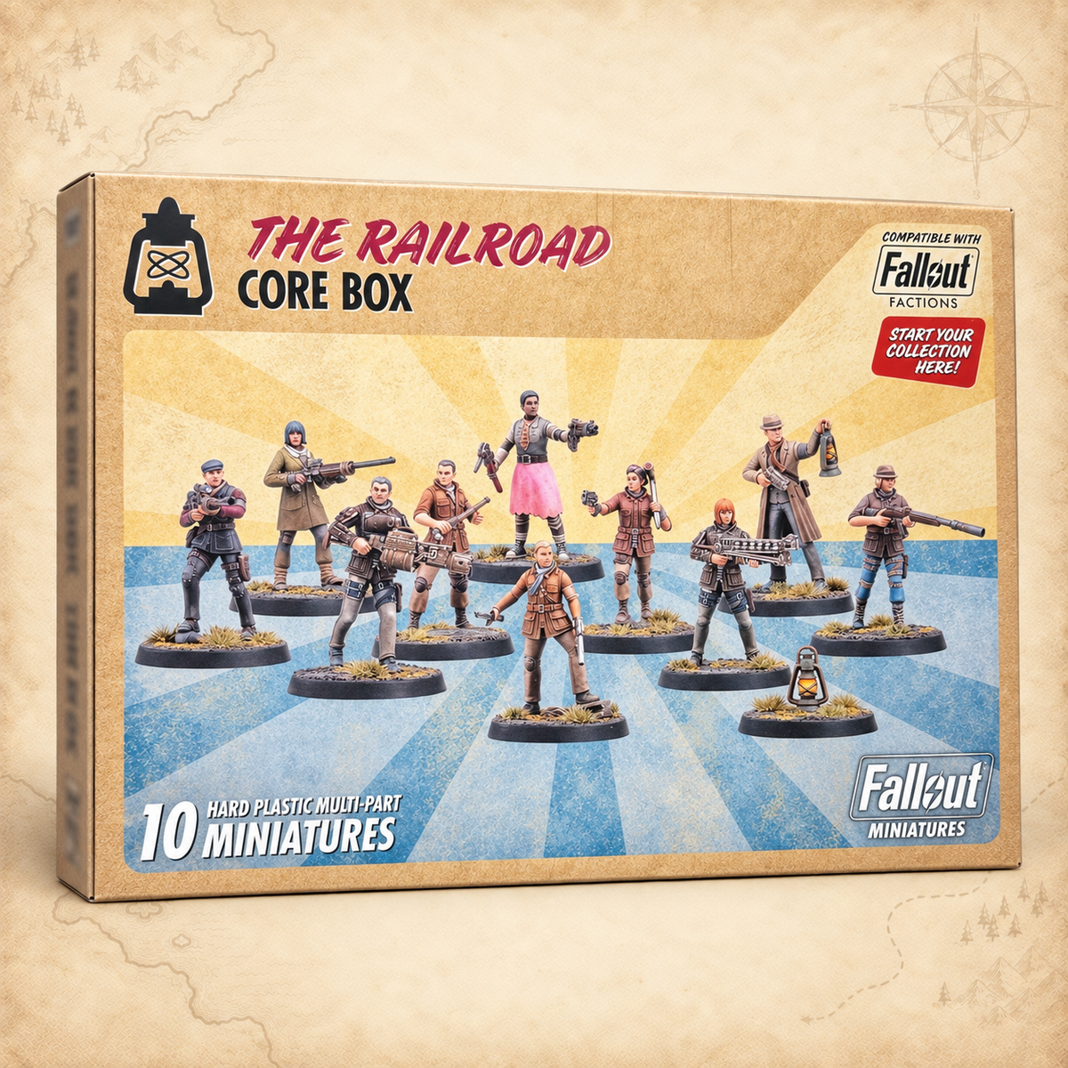 Fallout: Miniatures - Railroad Core Box (Plastic), box front