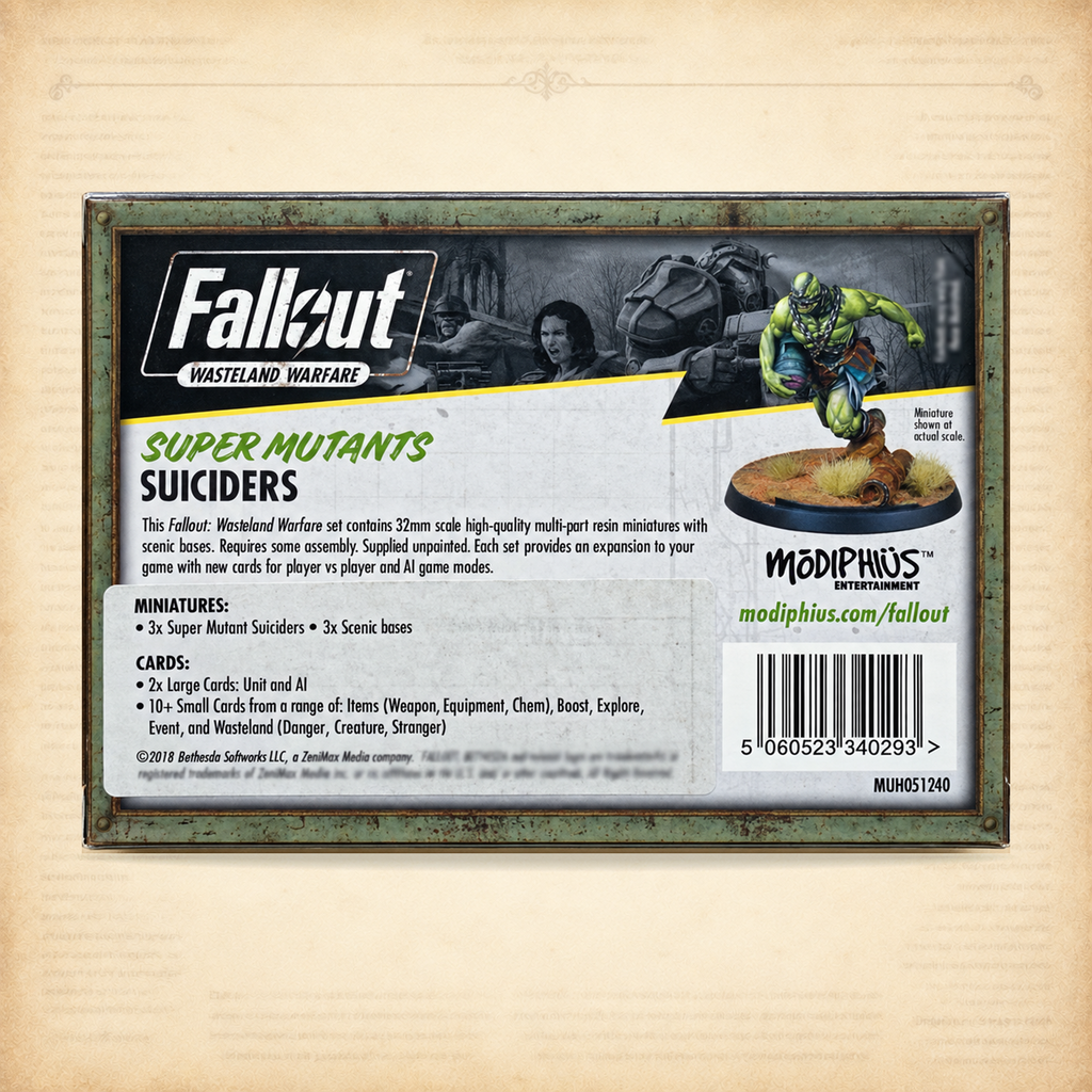 Fallout: Wasteland Warfare - Super Mutants Suiciders, box back