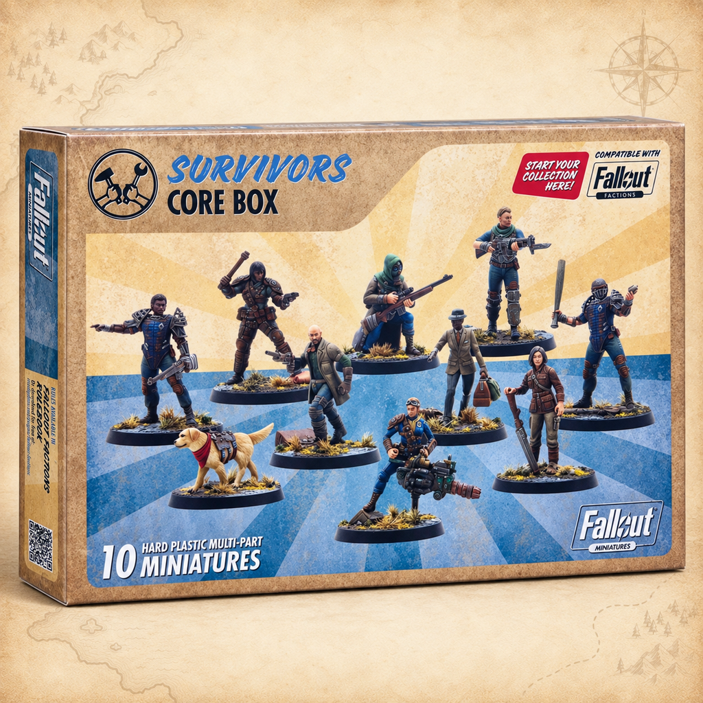 Fallout: Miniatures - Wasteland Survivors Core Box (Plastic), box front