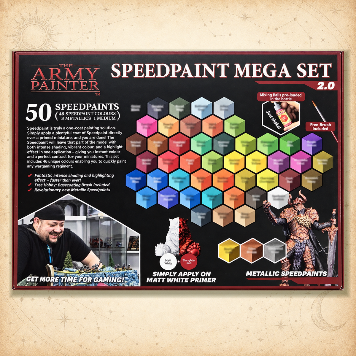 Army Painter: Speedpaint Mega Set 2.0+, box back