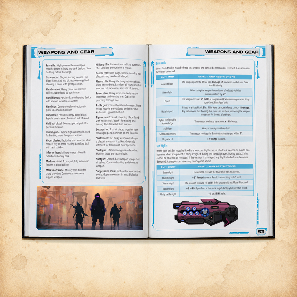 Five Parsecs From Home: Solo Adventure Wargaming, interior pages