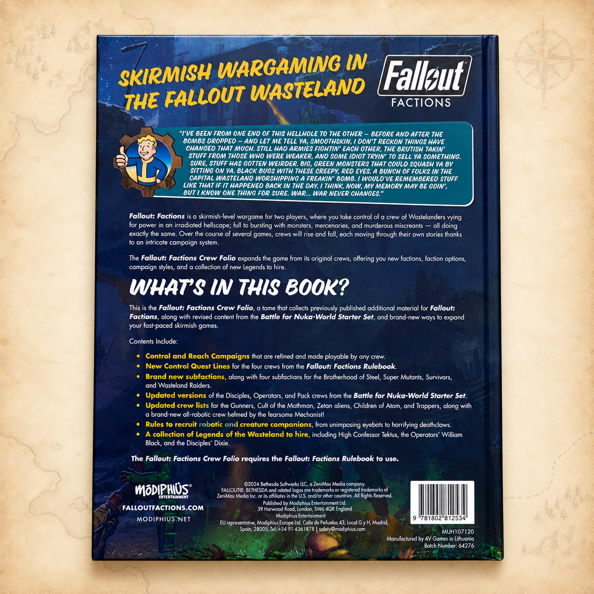 Fallout: Factions - Crew Folio, back cover
