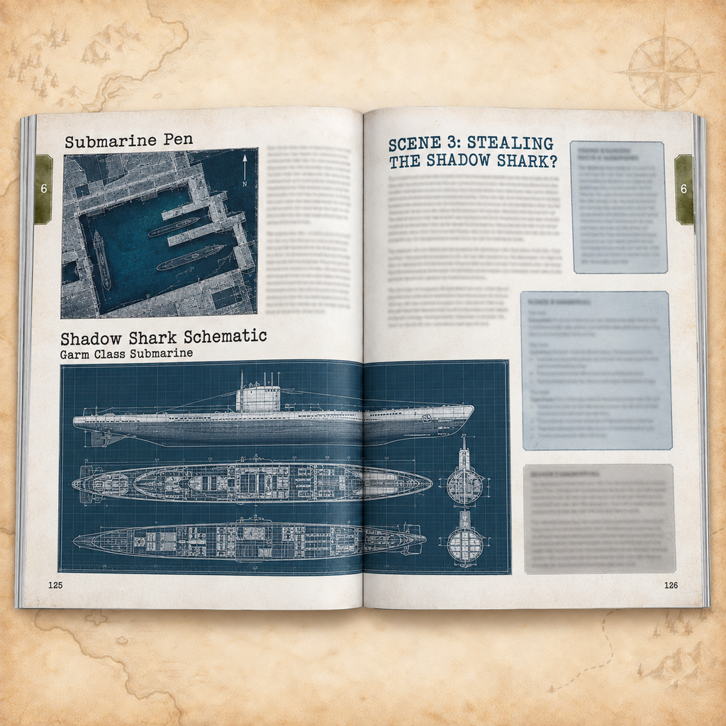 Achtung! Cthulhu: 2d20 - D-Day The Darkest Day, inside pages