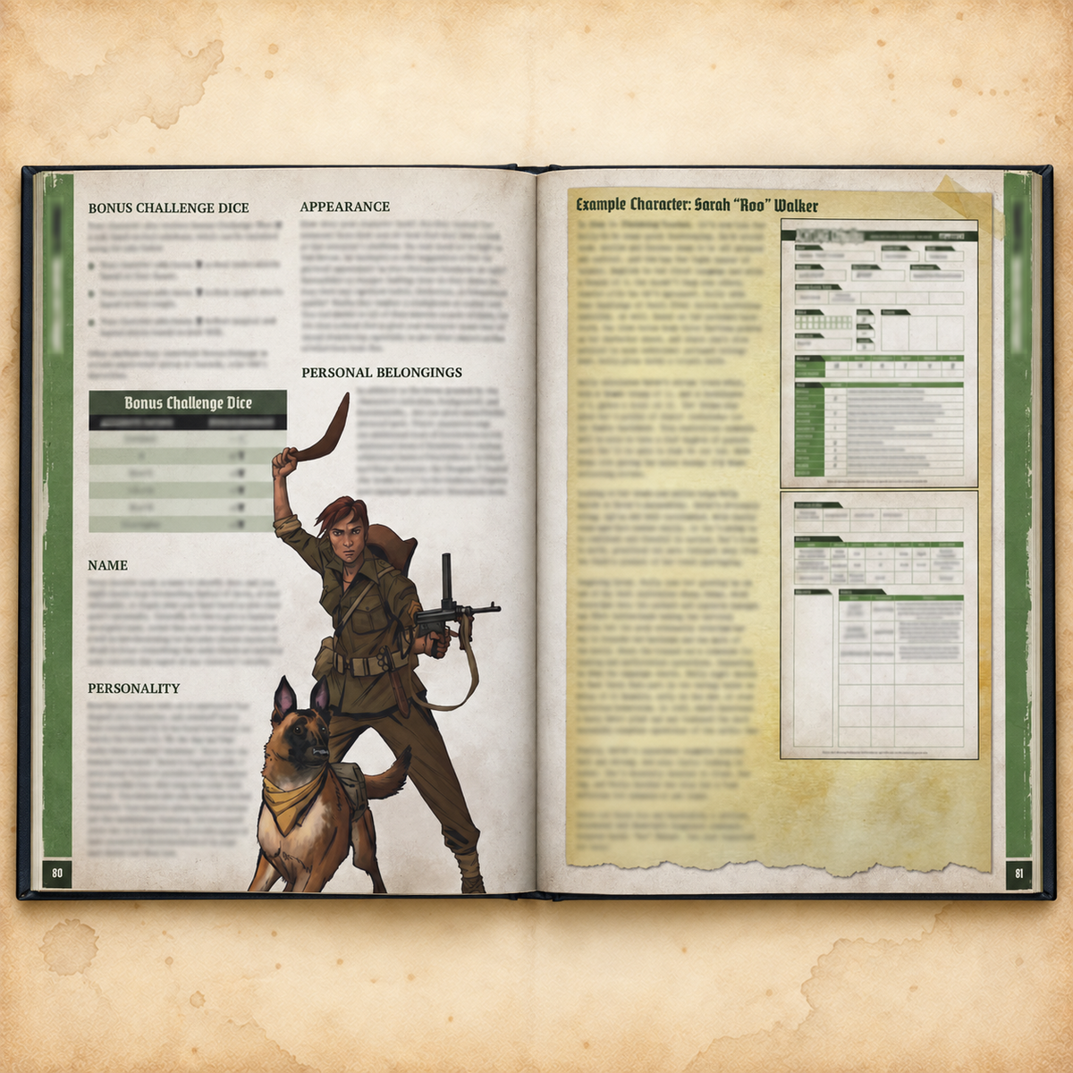 Achtung! Cthulhu: 2d20 Player's Guide, interior pages