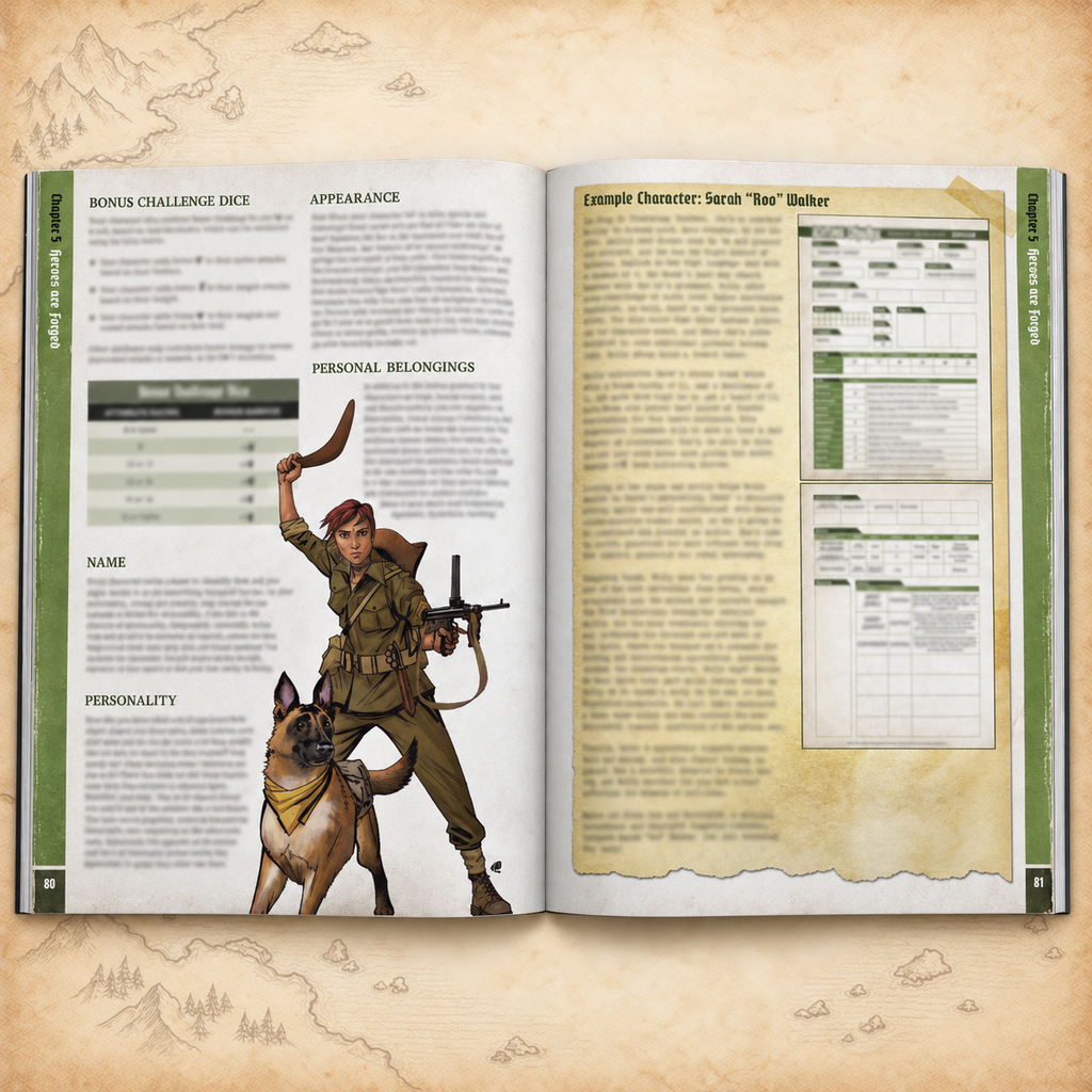 Achtung! Cthulhu: 2d20 Black Sun Exarch Collector's Edition, inside pages