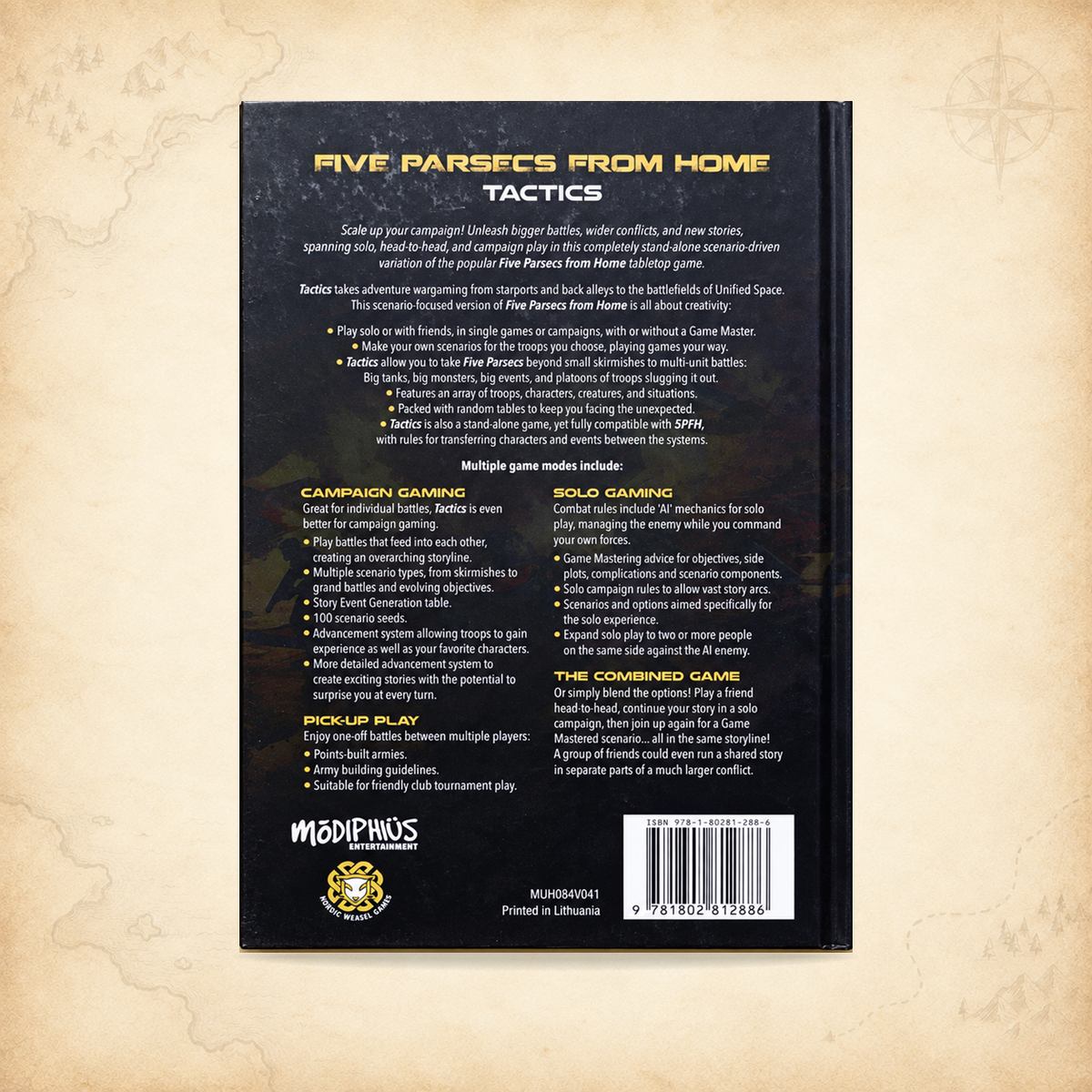 Five Parsecs From Home: Tactics, box back