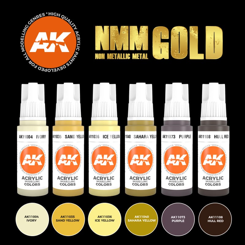 AK Interactive: 3G Non Metallic Metal - Gold Set - product image 2
