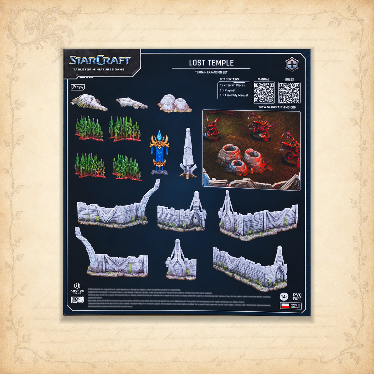 StarCraft: Lost Temple (Terrain Expansion Set), box back