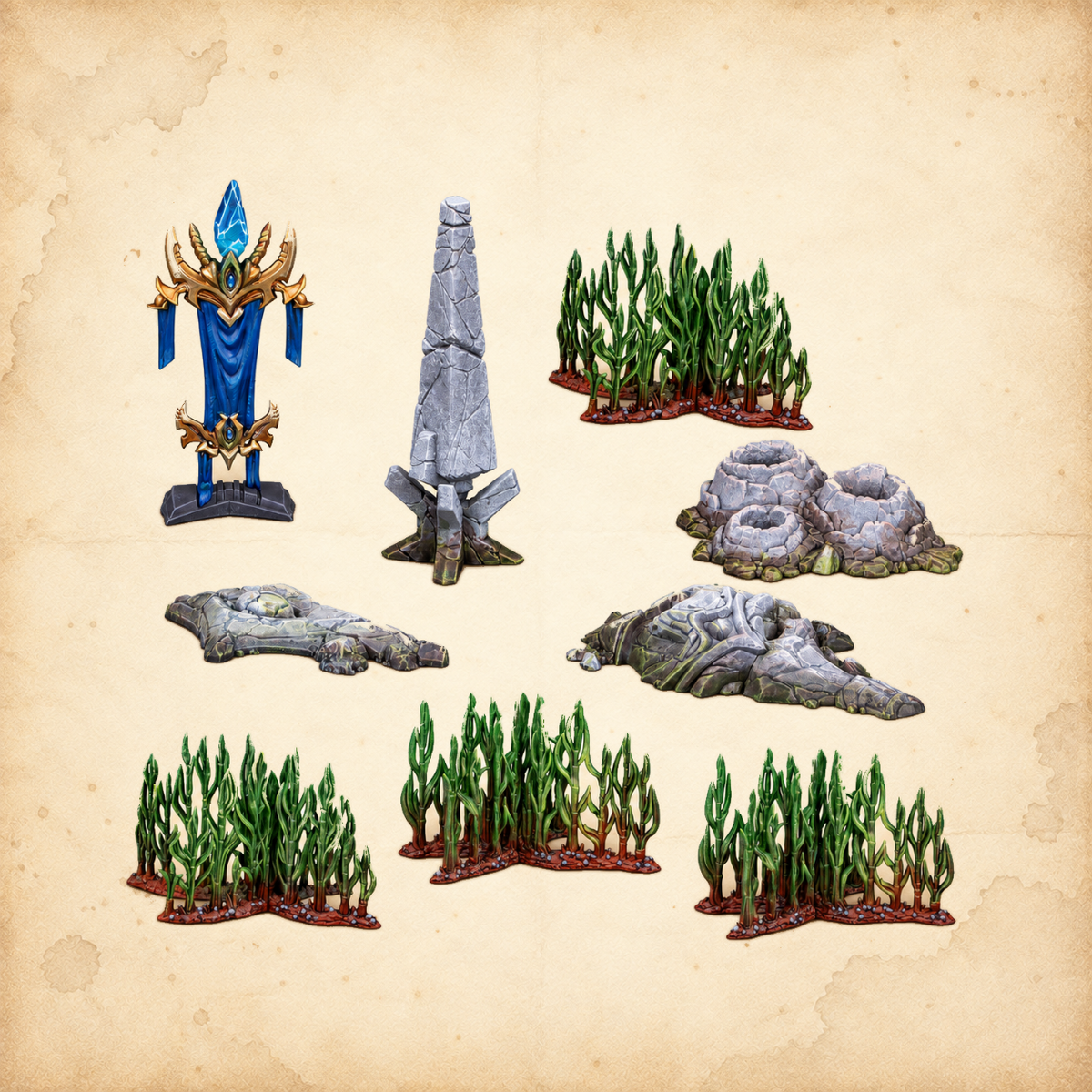 StarCraft: Lost Temple (Terrain Expansion Set), pieces