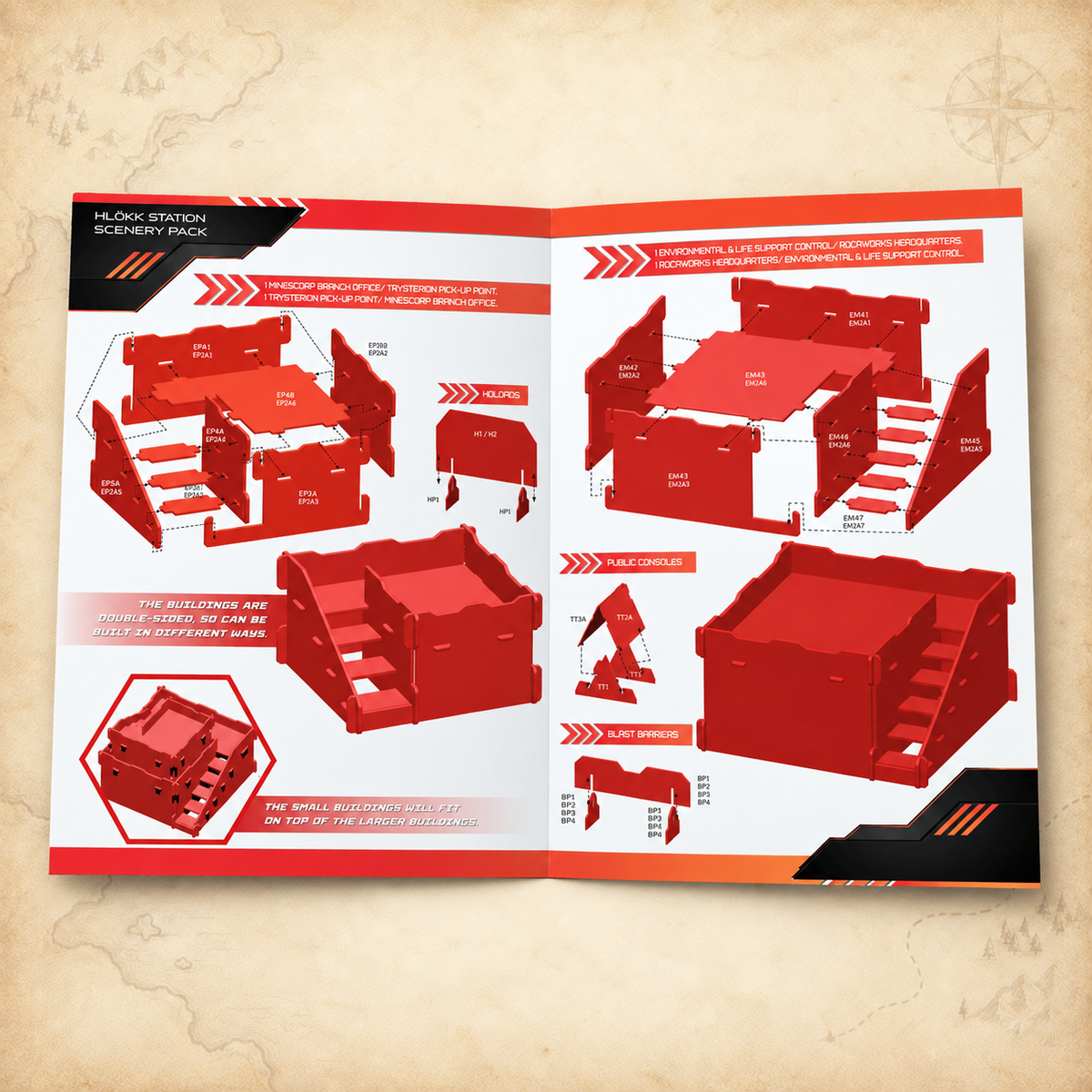 Infinity: Hlökk Station Scenery Pack, what's in the box