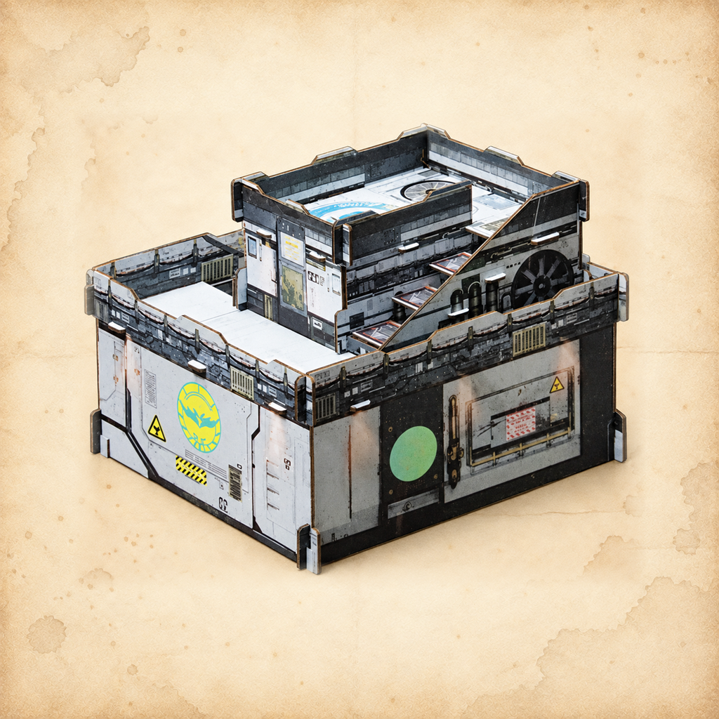 Infinity: Darpan Xeno-Station Scenery Pack, assembled detail