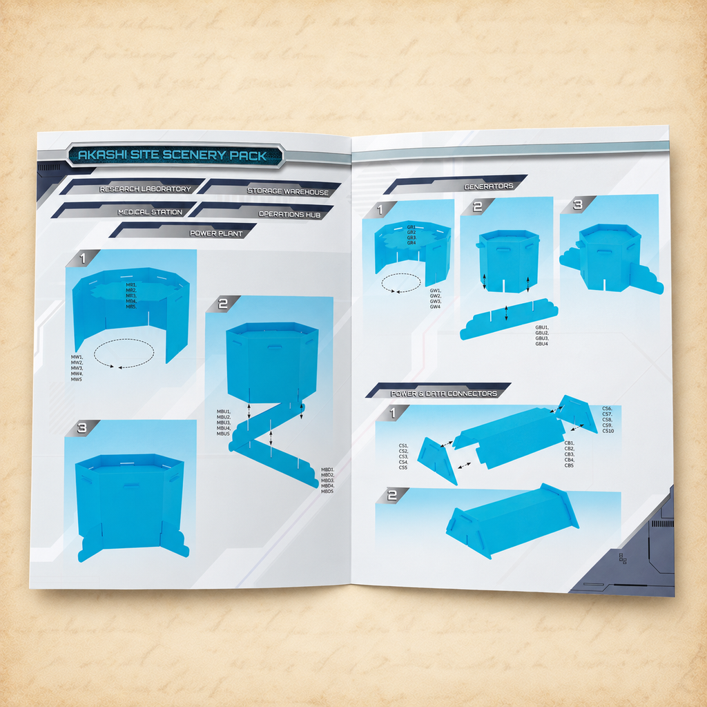 Infinity: Akashi Site Scenery Pack, contents leaflet