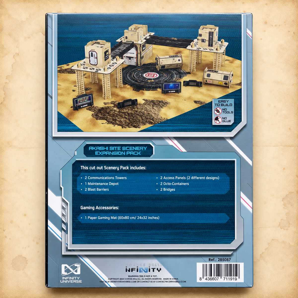 Infinity: Akashi Site Scenery Expansion Pack, box back