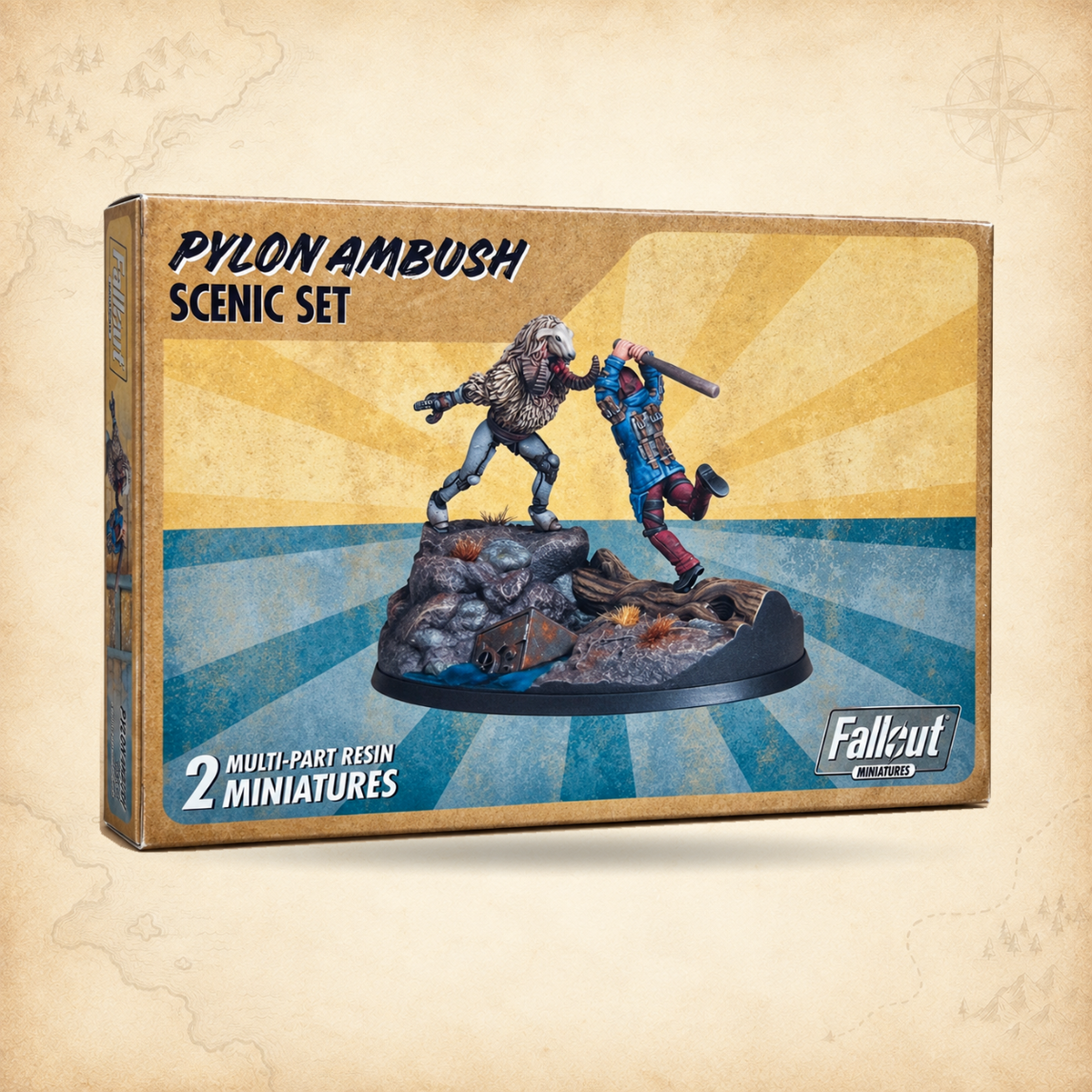 Fallout: Miniatures - Pylon Ambush Scenic Set, box front