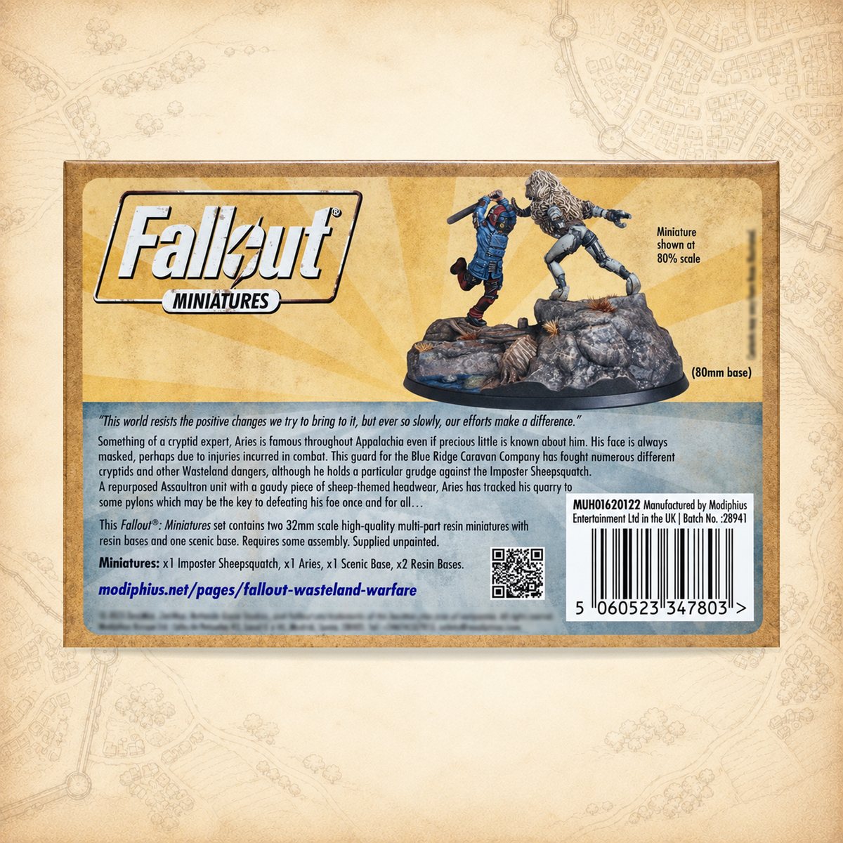Fallout: Miniatures - Pylon Ambush Scenic Set, box back