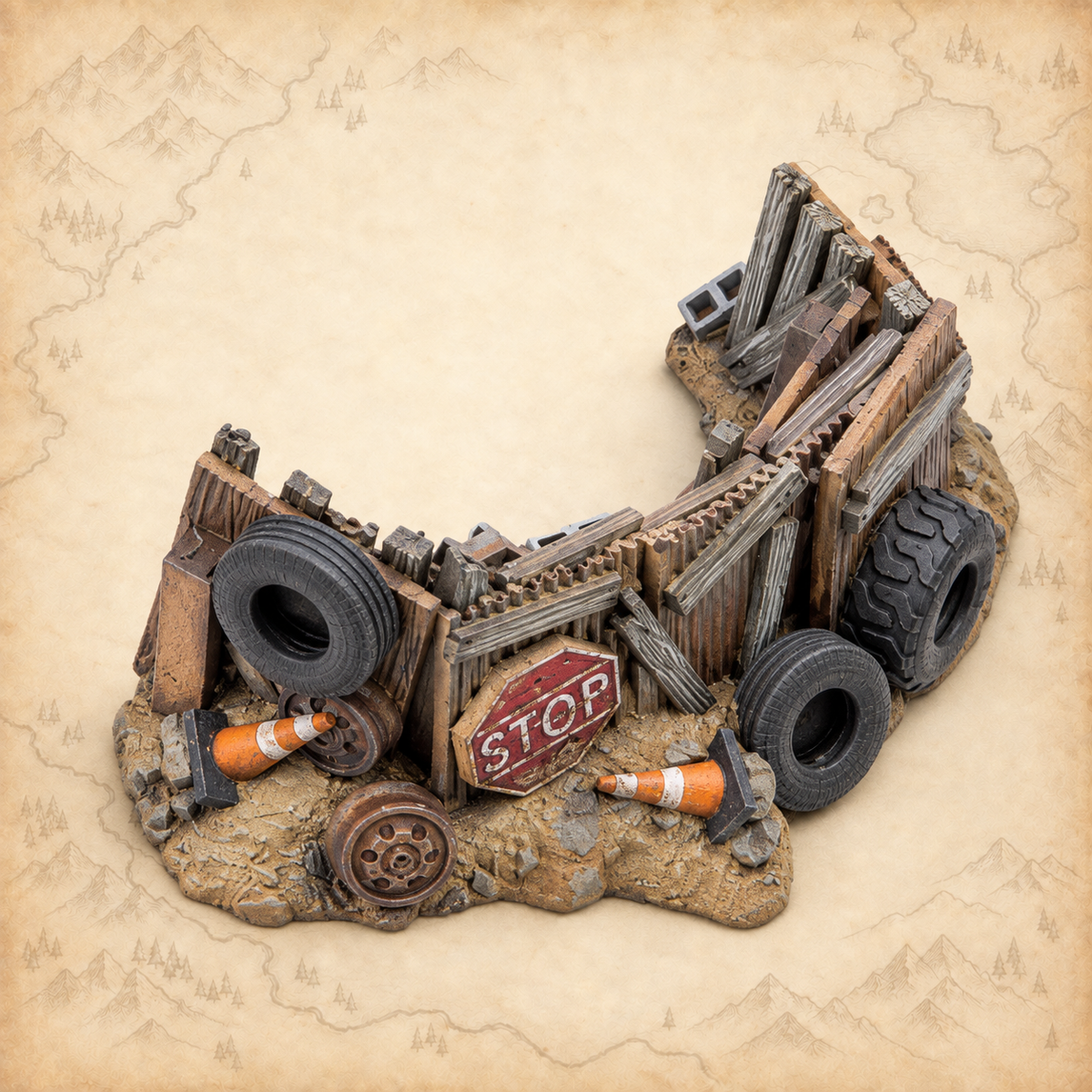 Fallout: Junk Barricades | Wasteland Warfare, curved