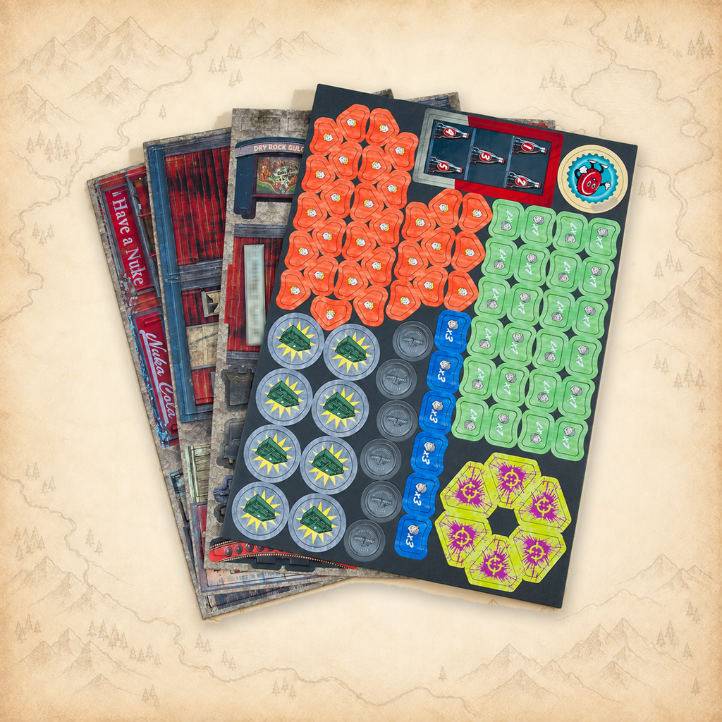 Fallout: Factions - Tokens and Terrain Pack 1, sheets