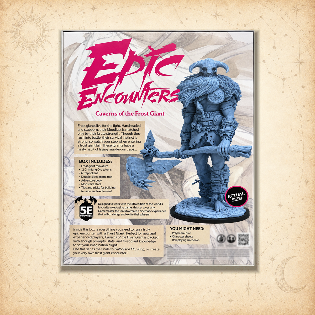 Epic Encounters: Caverns of the Frost Giant, box back