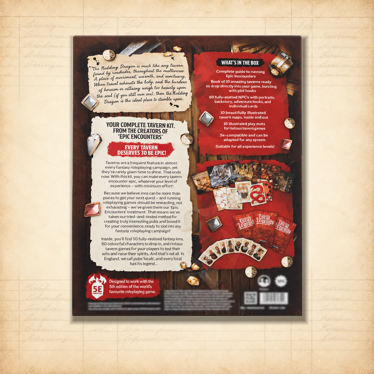 Epic Encounters: Local Legends - Tavern Kit, box back