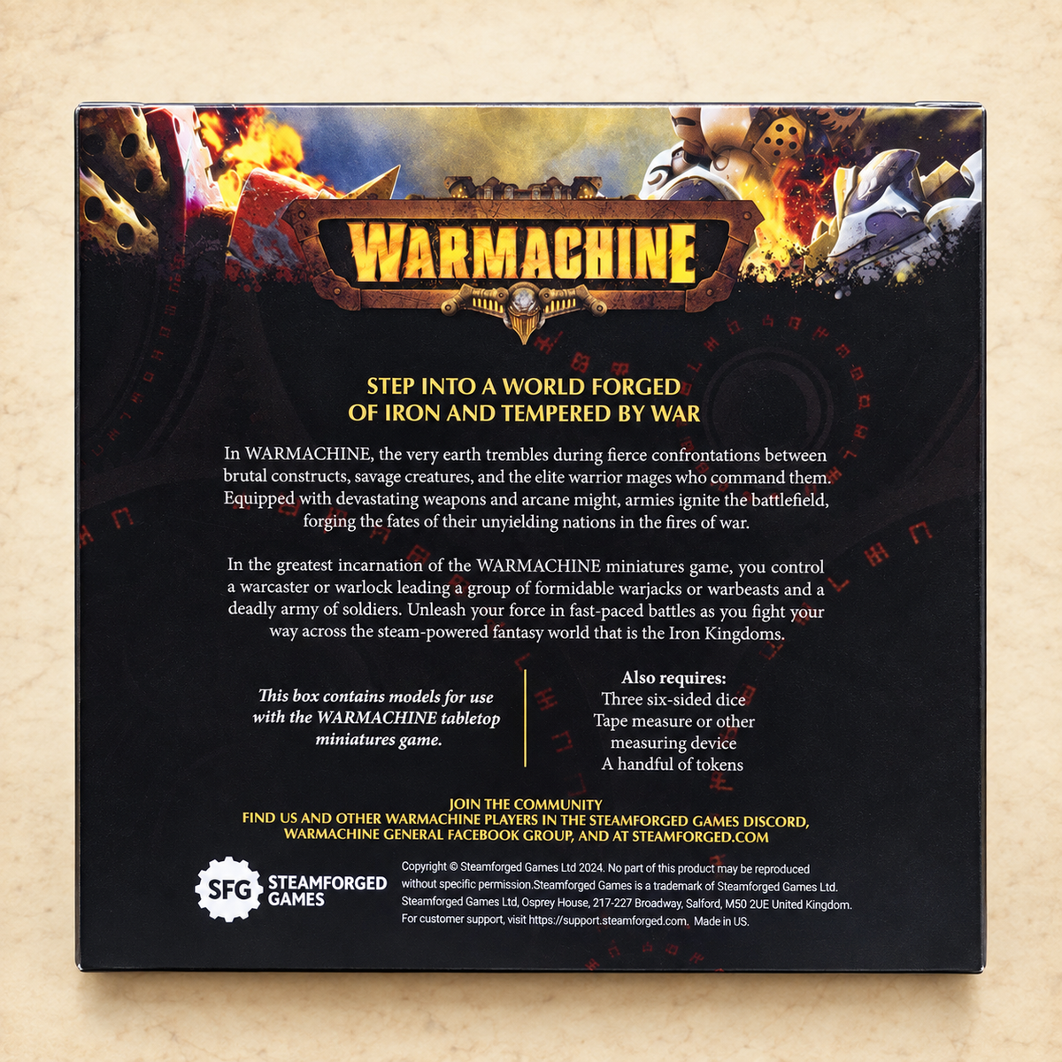 Warmachine: Emperor Carver Ultimus Esquire III & War Boar MMD47, box back