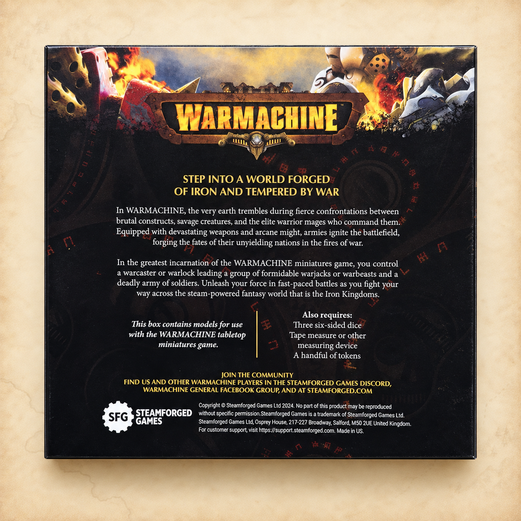 Warmachine: Cryx Necrofactorium Command Starter, box back