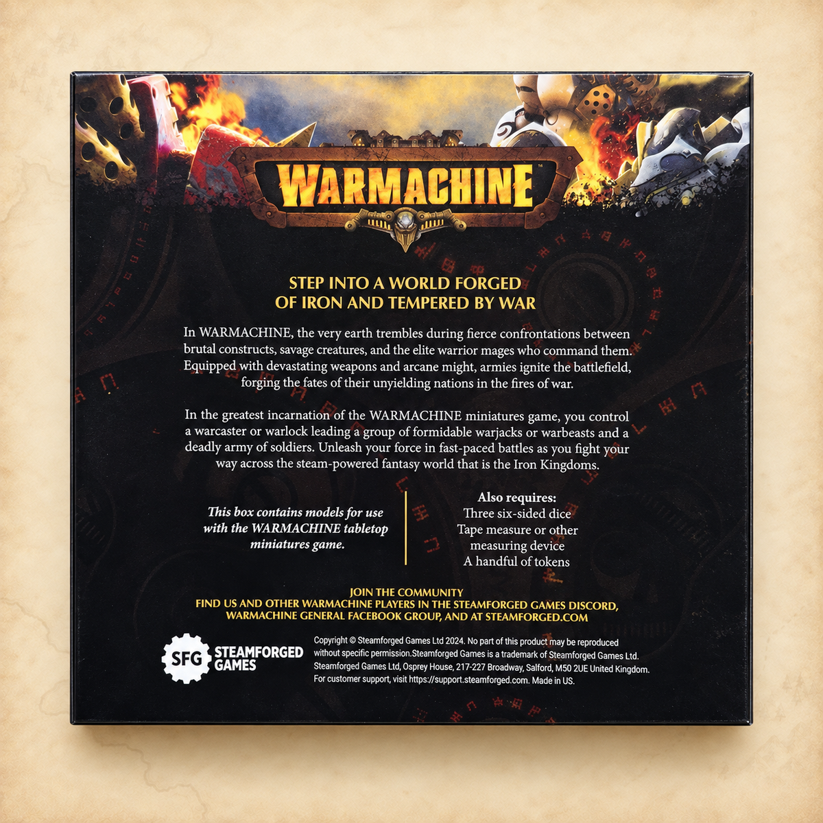 Warmachine: Cryx Necrofactorium Command Starter, box back