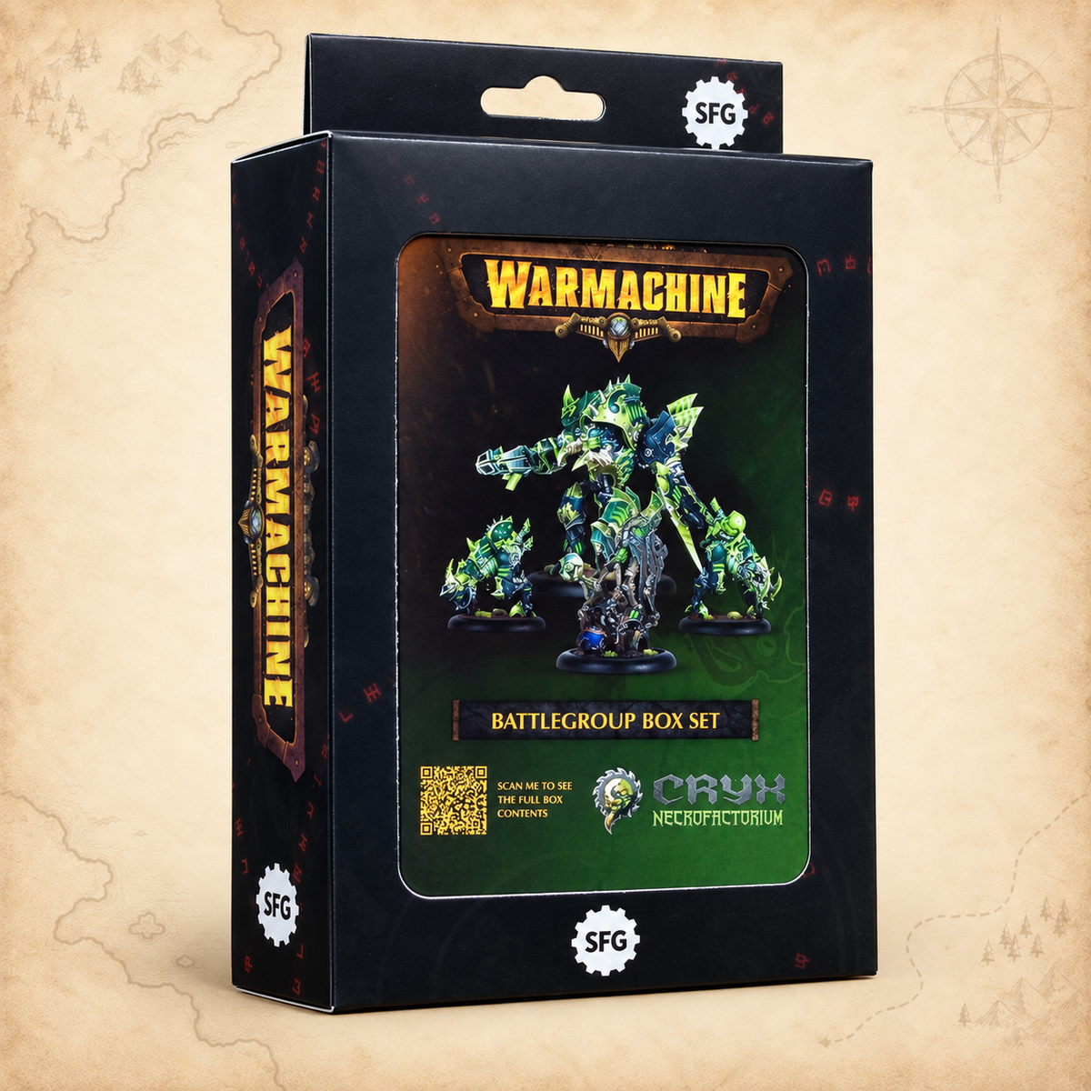 Warmachine: Cryx Necrofactorium Battlegroup Box, box front