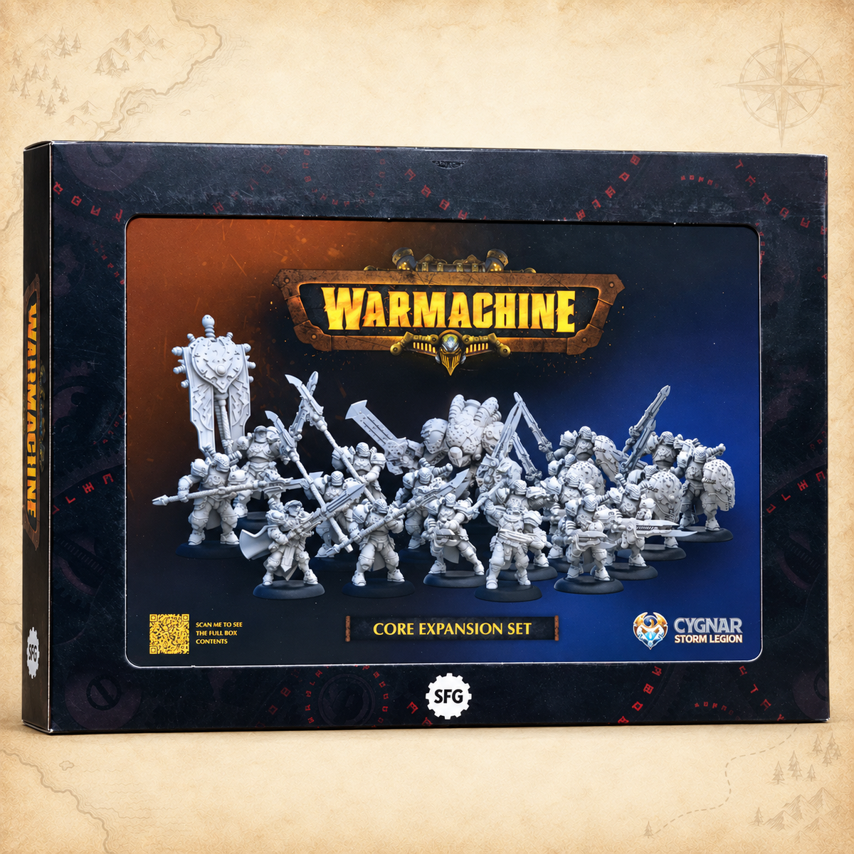 Warmachine: Cygnar Storm Legion Core Expansion, box front