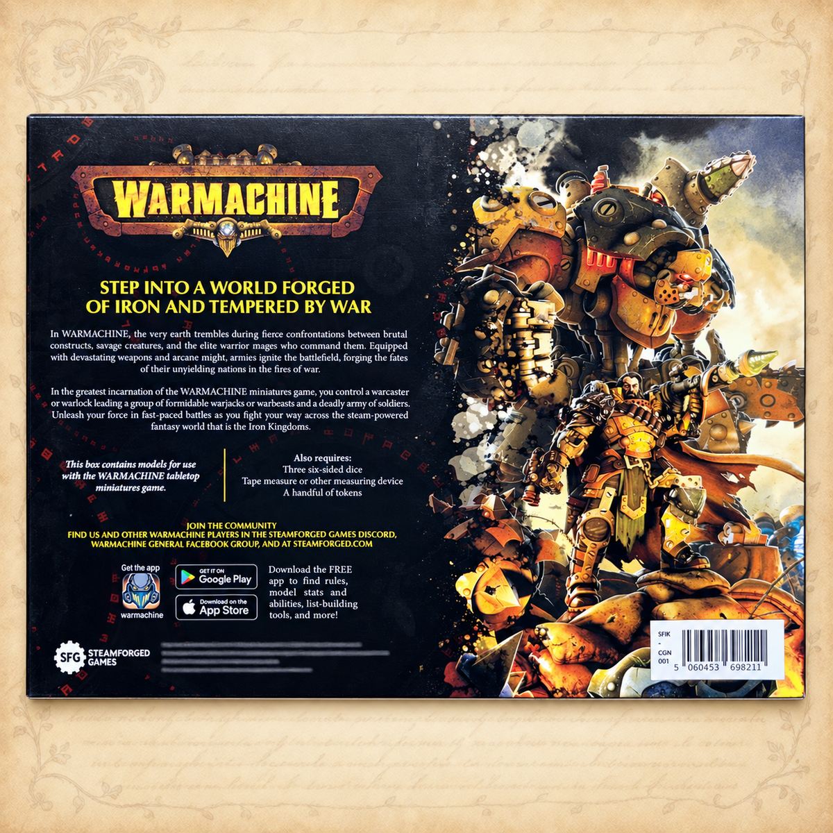 Warmachine: Cygnar Storm Legion Core Expansion, box back