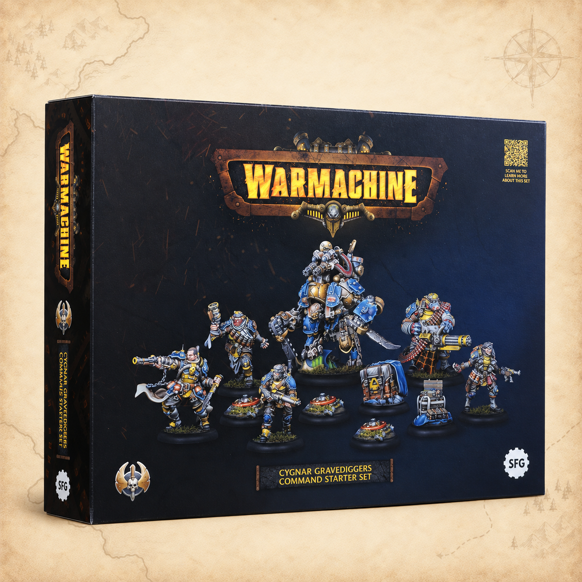 Warmachine: Cygnar Gravediggers Command Starter Set, box front