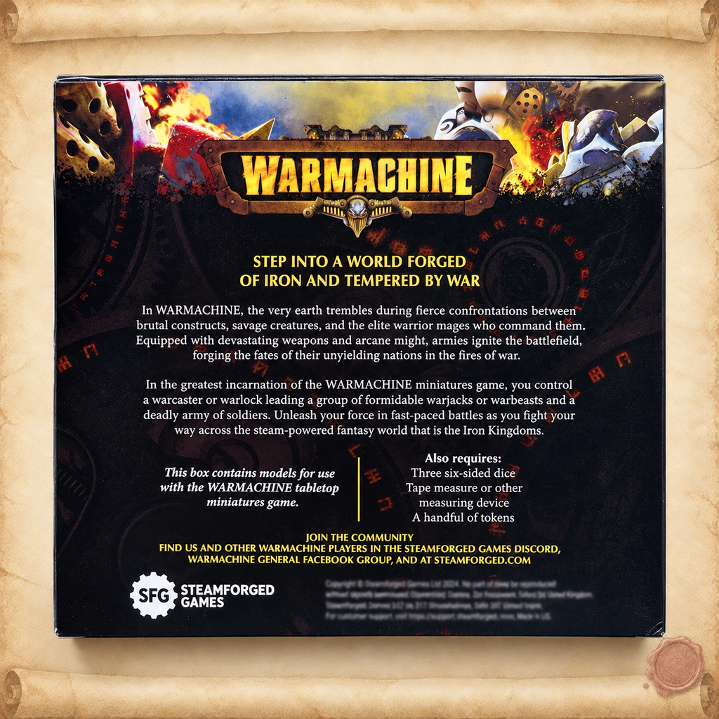 Warmachine: Dusk Ghosts of Ios Command Cadre, box back