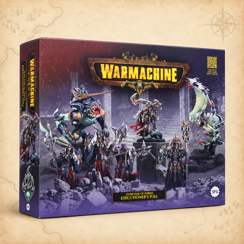 Warmachine: Dusk Fane of Nyrro, Executioner's Toll, box front