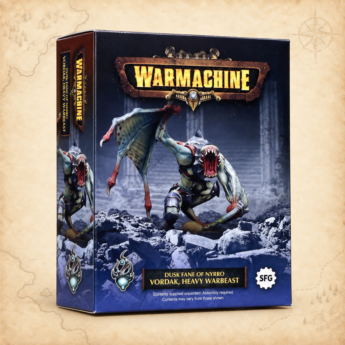 Warmachine: Dusk Fane of Nyrro Heavy Warbeast, box front