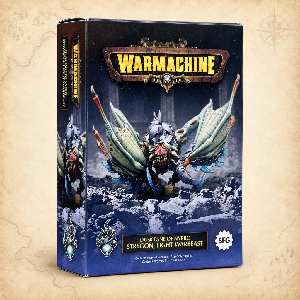Warmachine: Dusk Fane of Nyrro Light Warbeast, box front