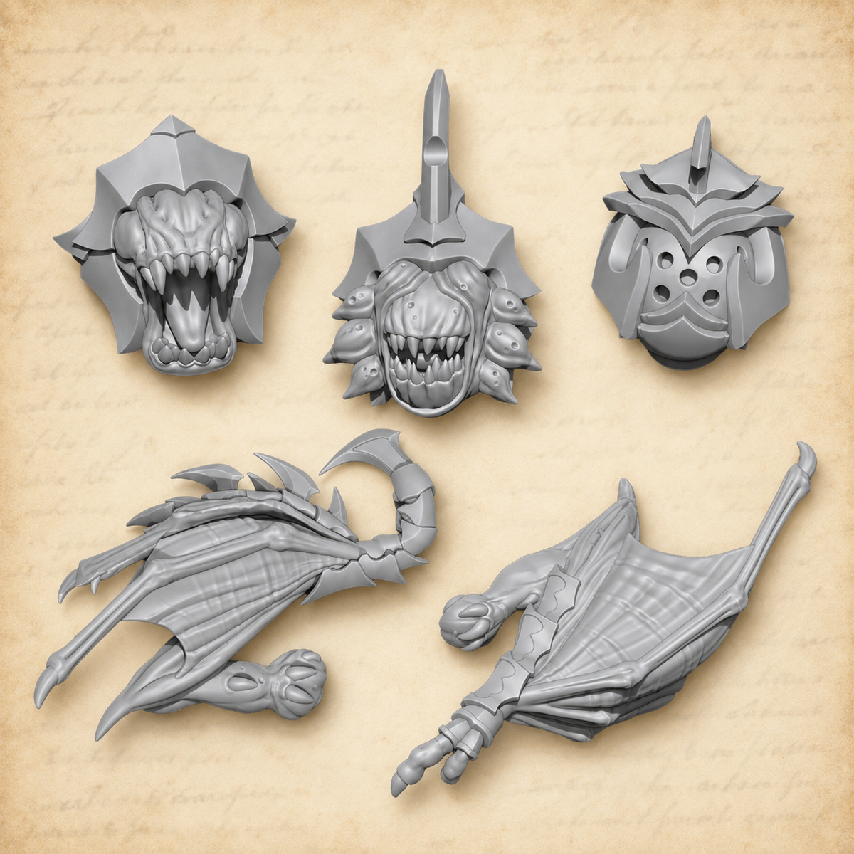 Warmachine: Dusk Fane of Nyrro Light Warbeast, what's in the box