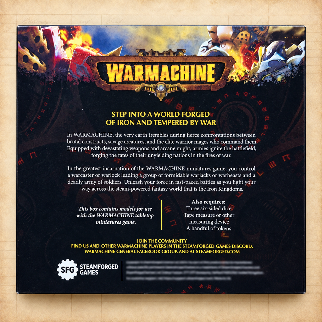 Warmachine: Khador Annihilators Command Cadre, box back