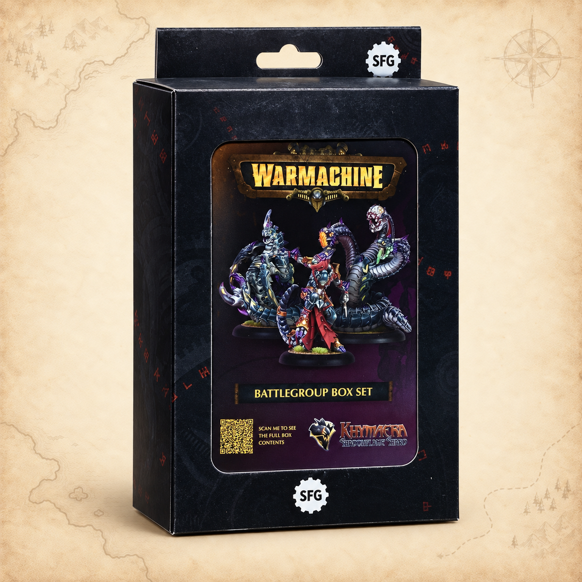 Warmachine: Khymaera Shadowflame Shard Battlegroup Box, box front
