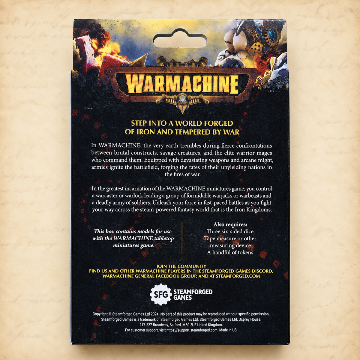 Warmachine: Khymaera Shadowflame Shard Battlegroup Box, box back