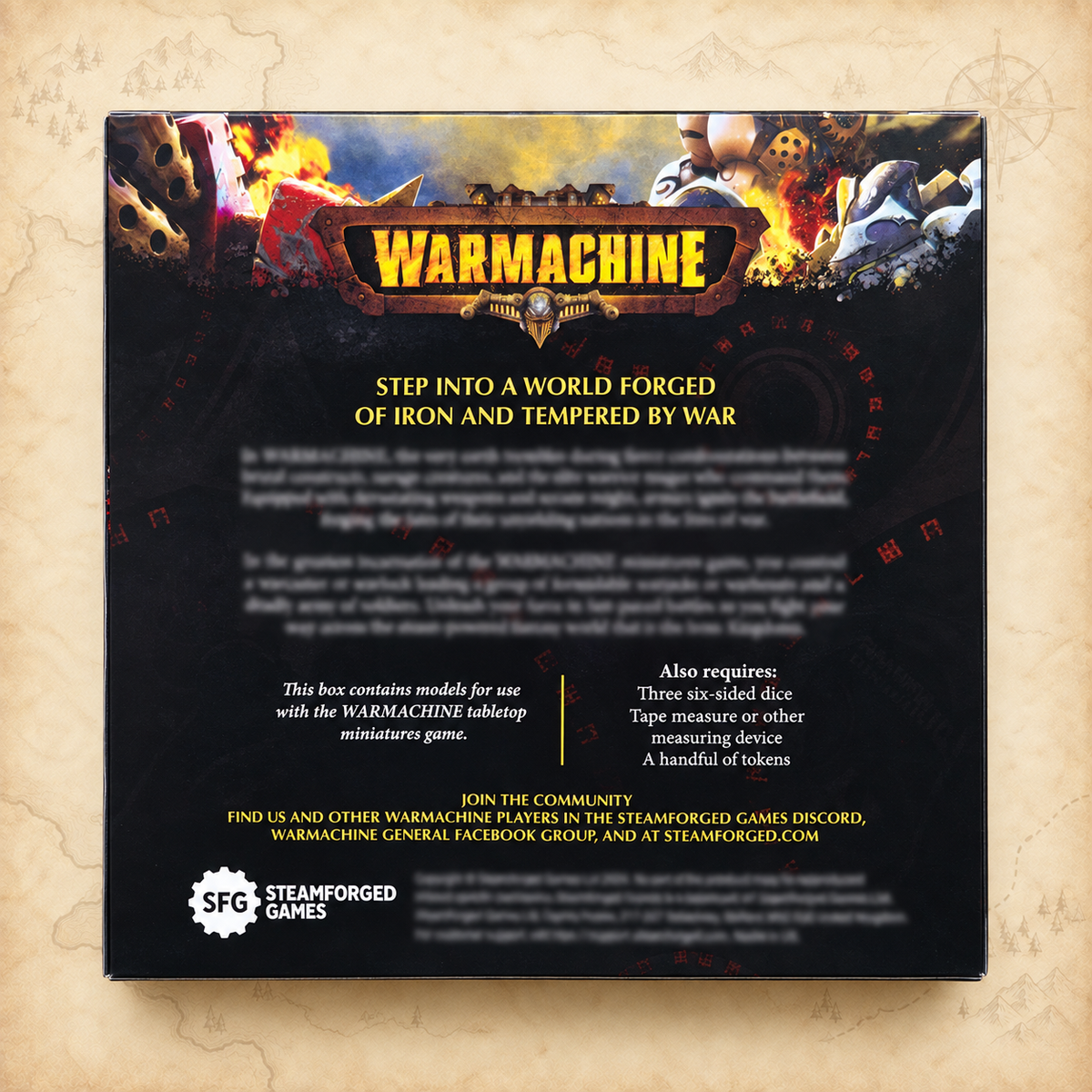 Warmachine: Orgoth Cursebound Command Cadre, box back