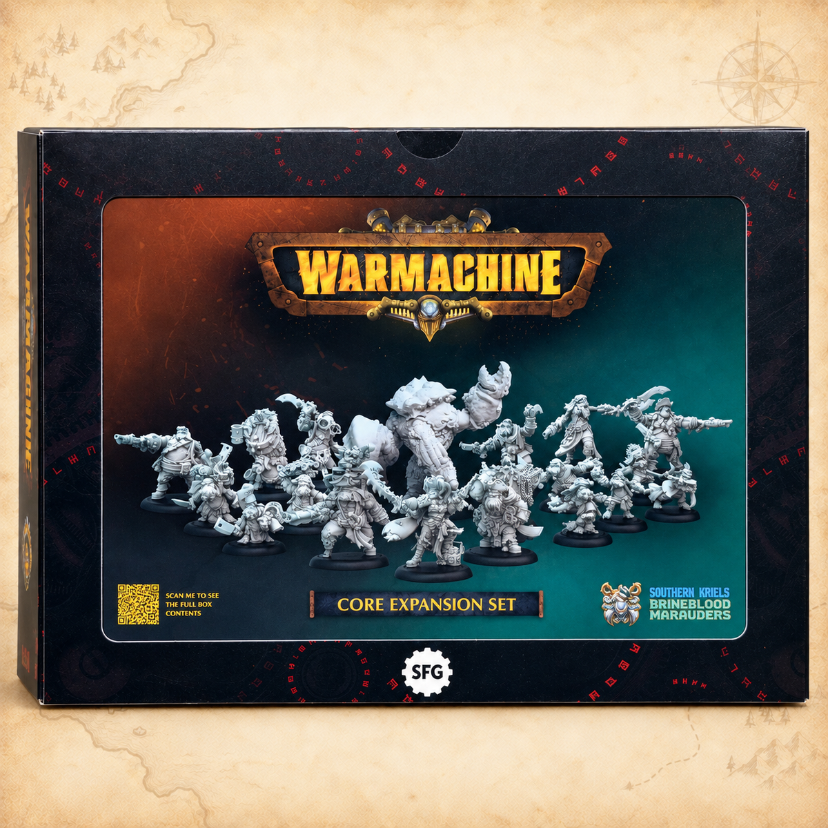 Warmachine: Southern Kriels Brineblood Marauders Core Expansion, box front