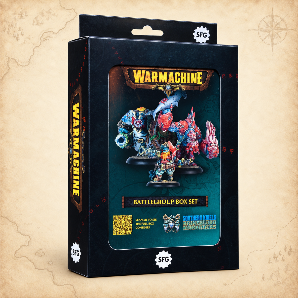 Warmachine: Southern Kriels Brineblood Marauders Battlegroup Box, box front