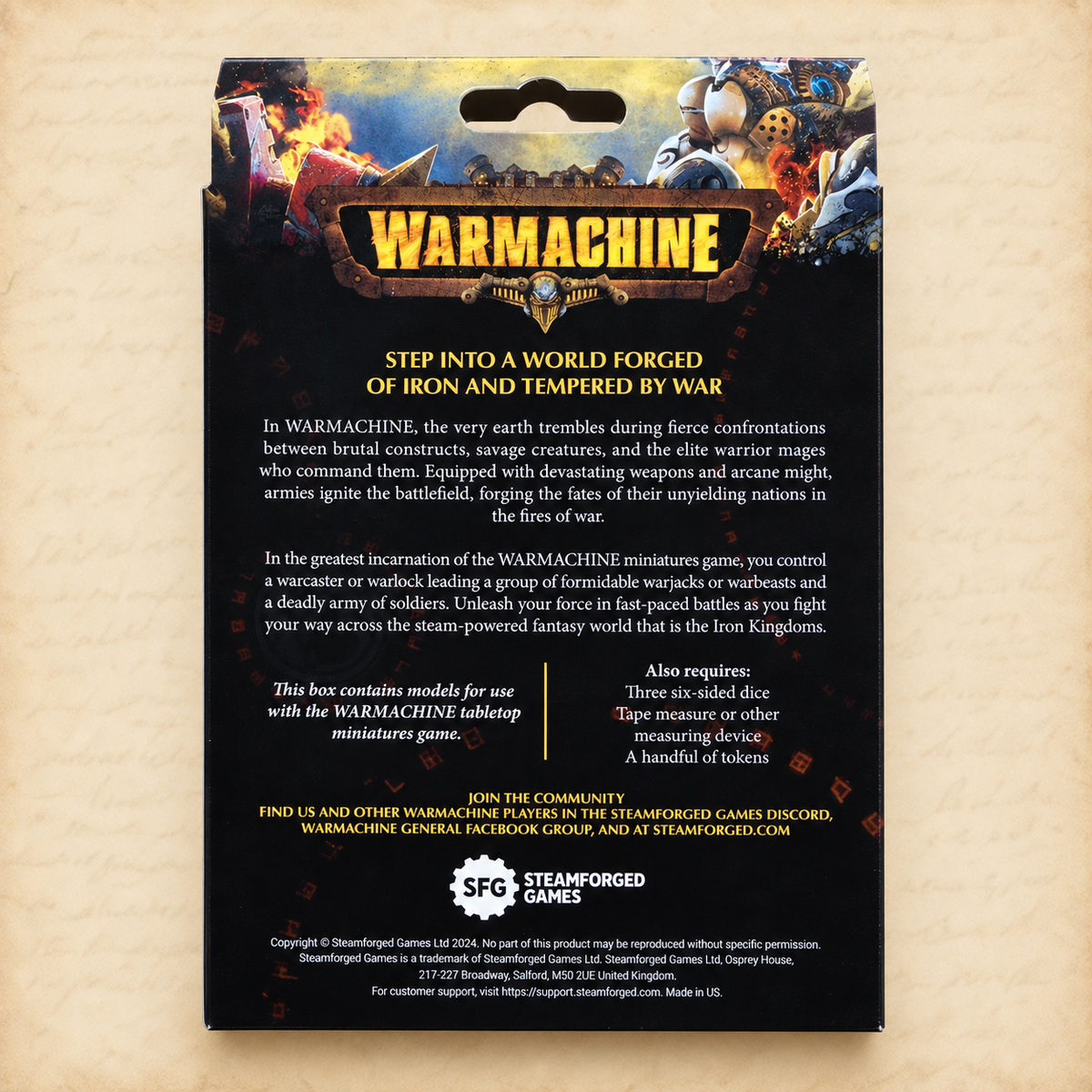Warmachine: Southern Kriels Brineblood Marauders Battlegroup Box, box back