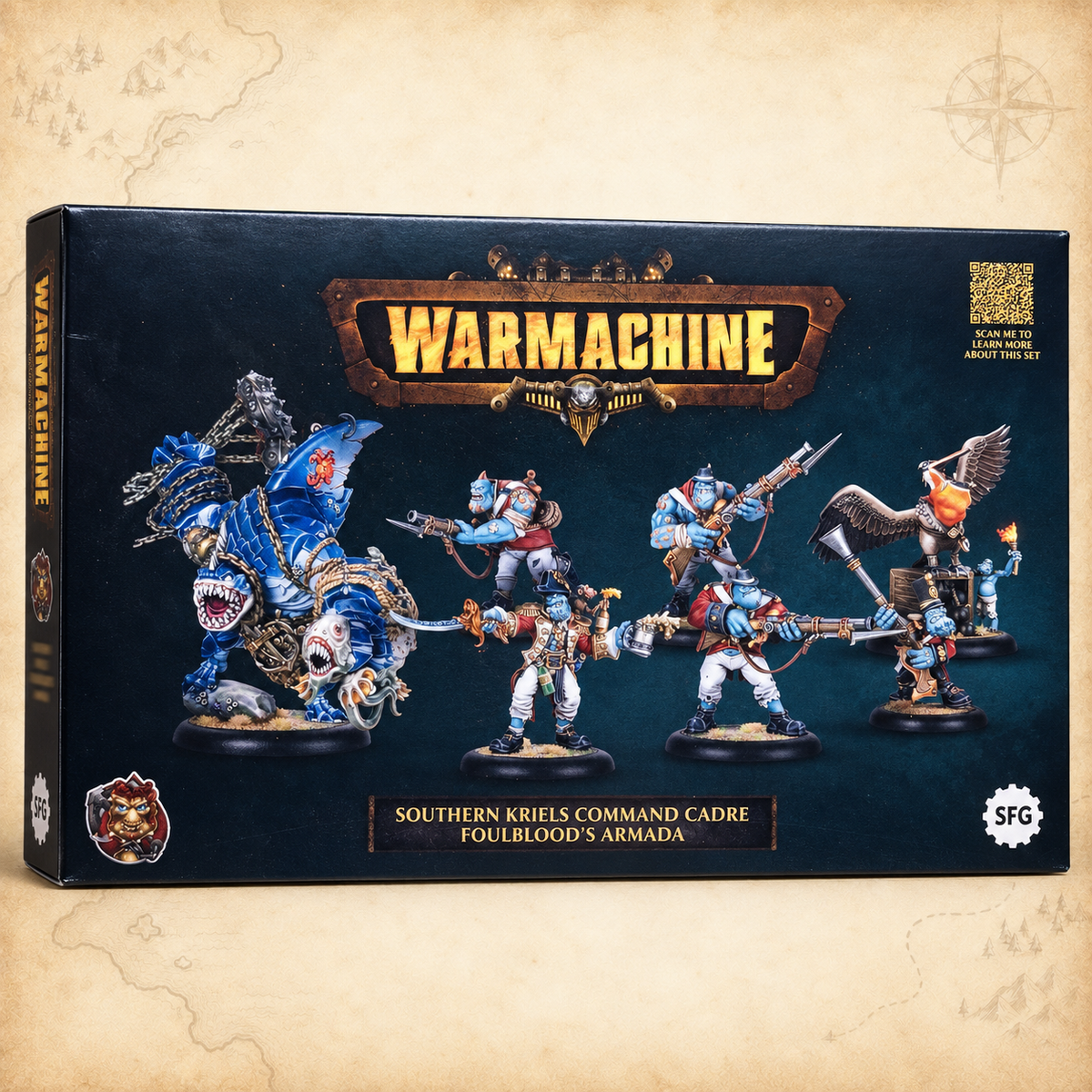 Warmachine: Southern Kriels Brinebloods Command Starter (HIPS), box front