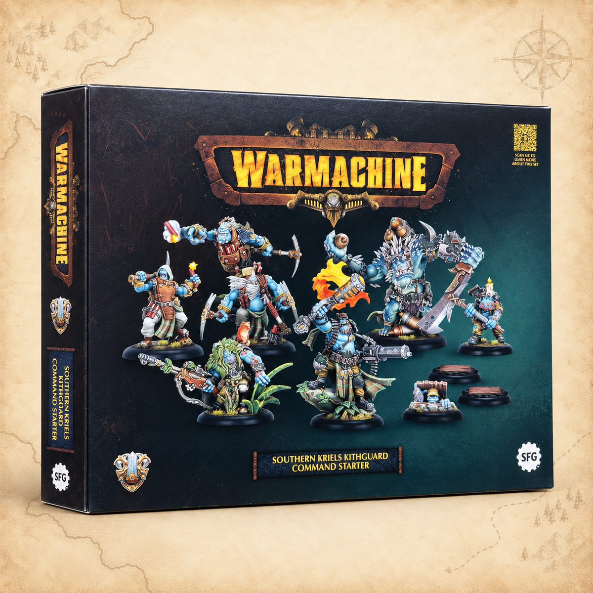 Warmachine: Southern Kriels Kithguard Command Starter, box front
